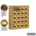 Salsbury Cell Phone Storage Locker - 5 Door High Unit (5 Inch Deep Compartments) - 20 A Doors - Gold - Surface Mounted - Resettable Combination Locks